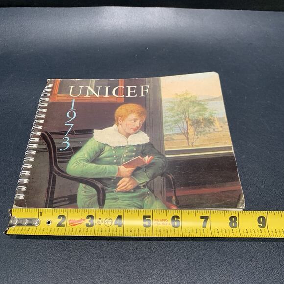 Vintage UNICEF 1973 Engagement Calendar Unmarked “The Child Through The Ages.” A - Picture 8 of 9